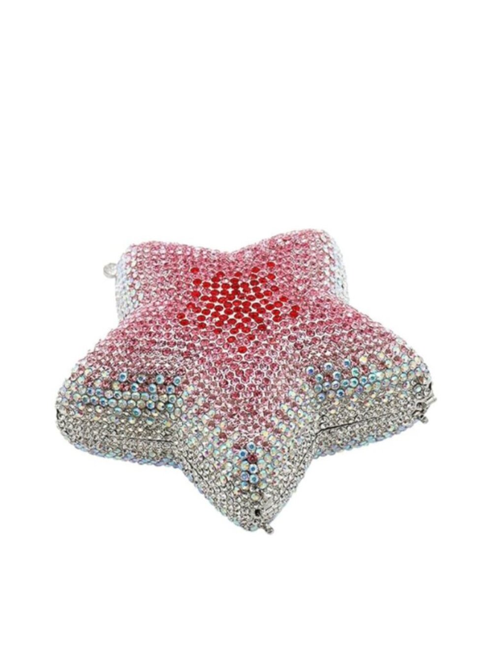 Rhinestone Star Clutch Evening Bag with Detachable Chain for Wedding Party - Picture 3 of 5